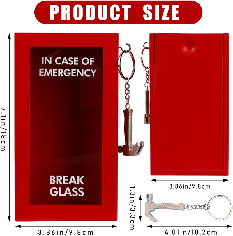 JULEASEL Funny Gift Emergency Box w/Hammer(Medium), Break in Case of Emergency Box, Personalized Prank Gag Gift for Birthday Holiday, Funny Desk Decor, White Elephant Gift for Friend Coworker Family - Image 2